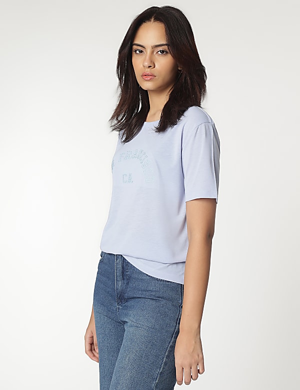 Embroidered Round Neck Tshirt