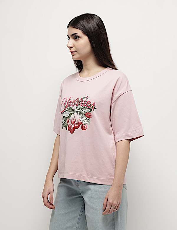 Pure Cotton Graphic Print T-Shirt