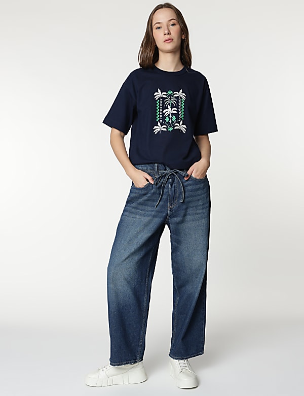 Pure Cotton Tropical Printed T-Shirt