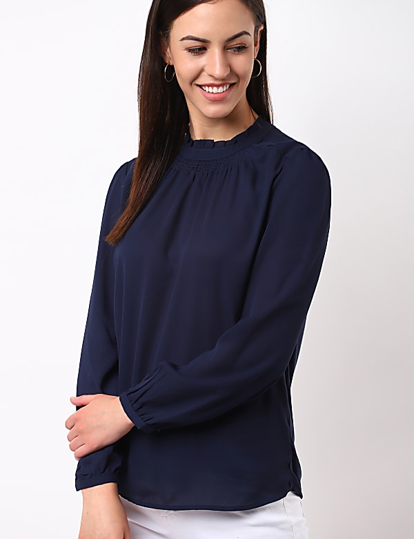 High Neck Jersey Top