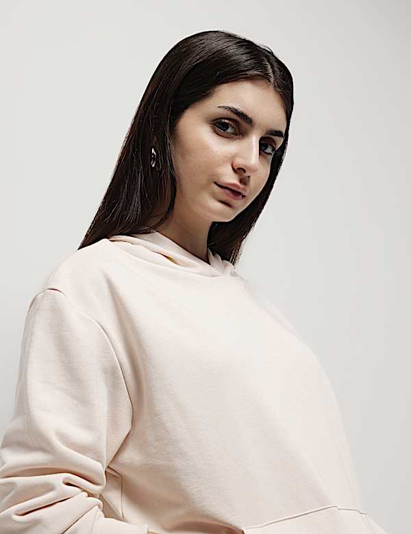 Cotton Rich Hooded Sweatshirt