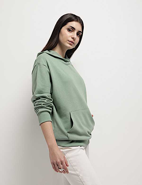 Cotton Rich Hooded Sweatshirt