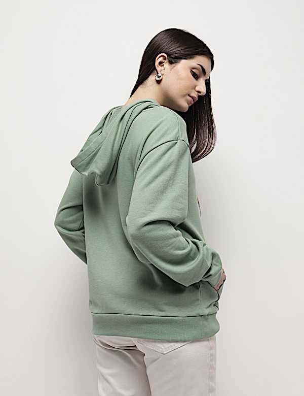 Cotton Rich Hooded Sweatshirt