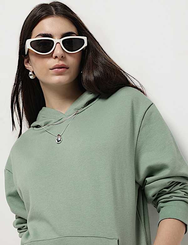 Cotton Rich Hooded Sweatshirt