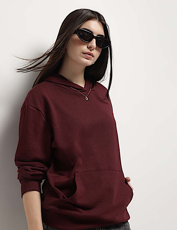 Cotton Rich Hooded Sweatshirt
