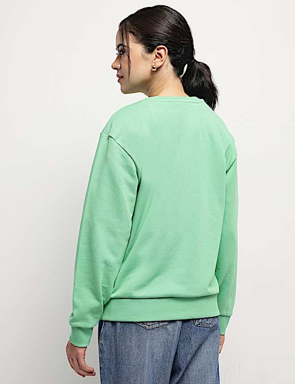 Crew Neck Plain Sweatshirt