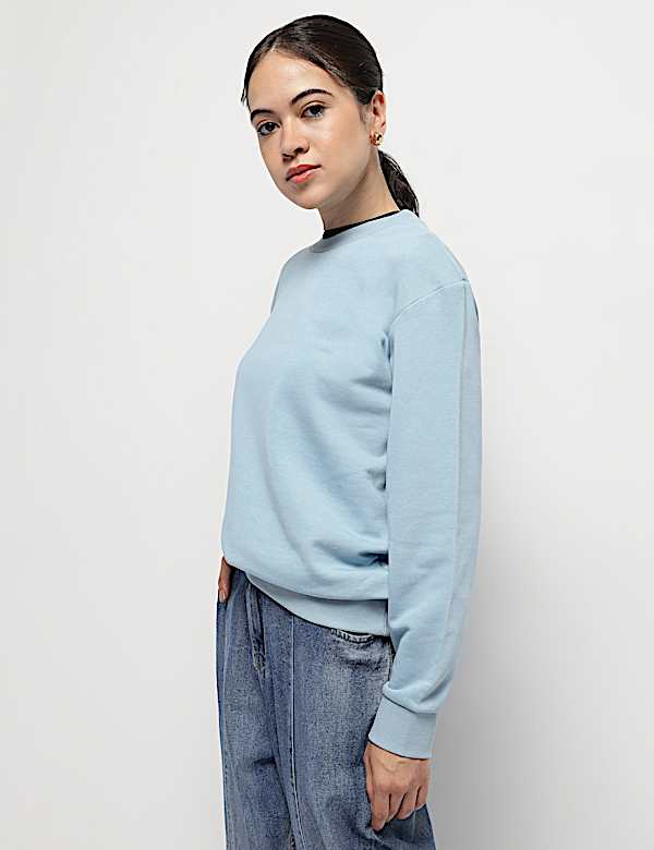 Crew Neck Plain Sweatshirt