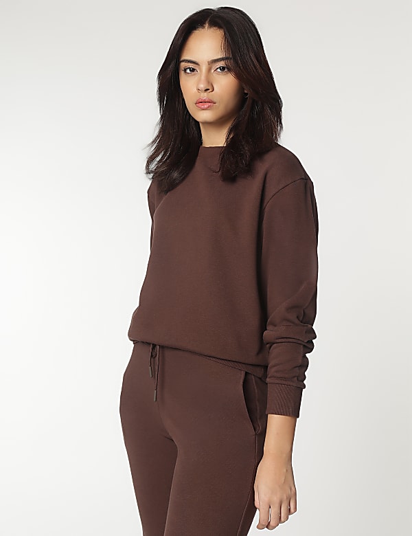 Crew Neck Plain Sweatshirt