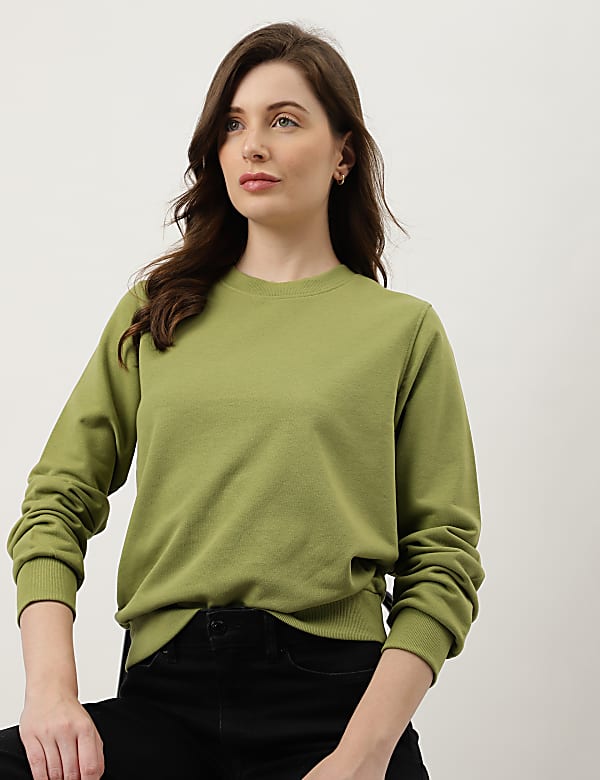 Plain Crew Neck Sweatshirt