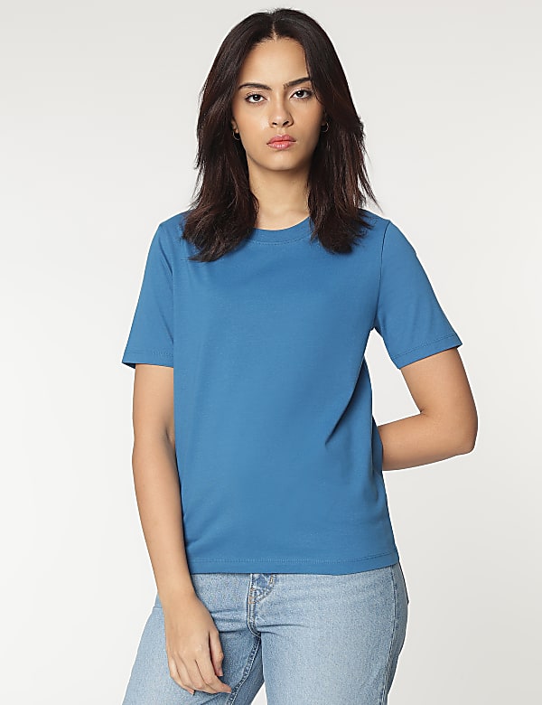 Pure Cotton Crew Neck T-Shirt