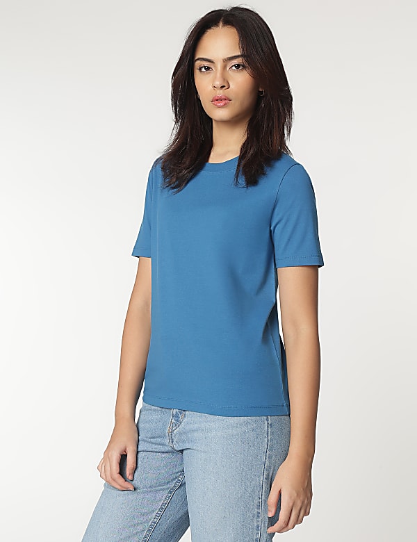 Pure Cotton Crew Neck T-Shirt