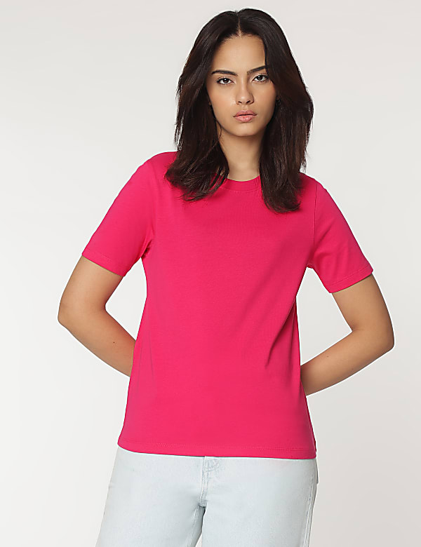 Pure Cotton Crew Neck T-Shirt