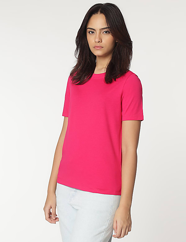 Pure Cotton Crew Neck T-Shirt