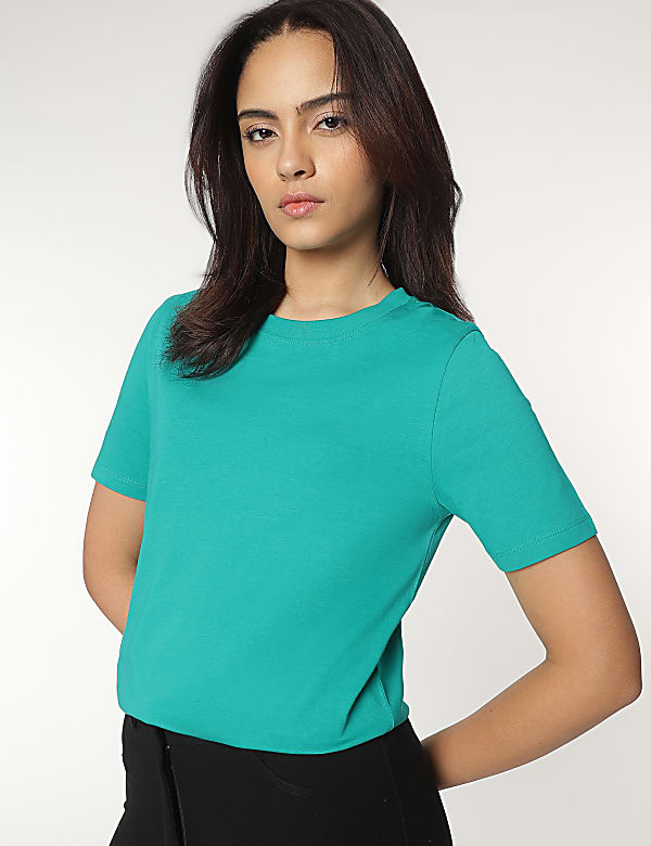 Pure Cotton Crew Neck T-Shirt
