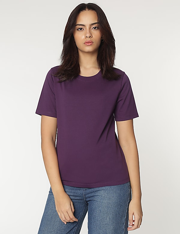 Pure Cotton Crew Neck T-Shirt