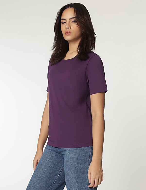 Pure Cotton Crew Neck T-Shirt