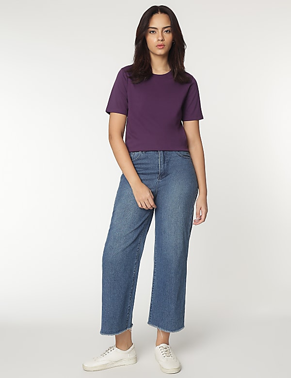 Pure Cotton Crew Neck T-Shirt