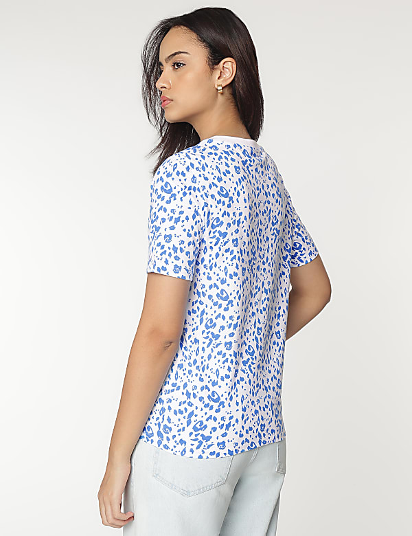 Cotton Rich Crew Neck Printed T-shirt