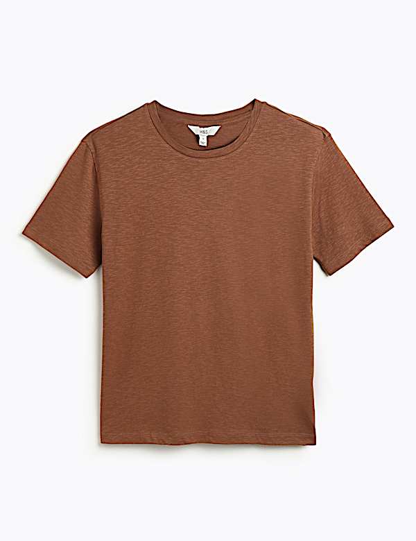 Pure Cotton Relaxed Fit Crew Neck T-Shirt