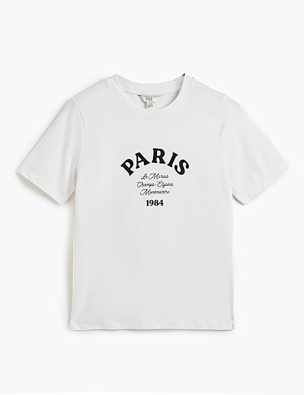 Pure Cotton Typographic Crew Neck T-shirt