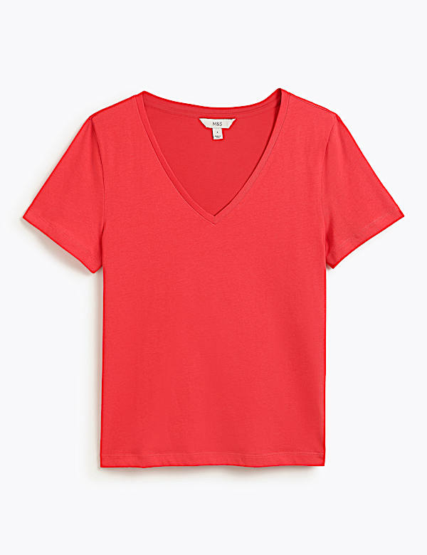 Pure Cotton V-Neck T-Shirt