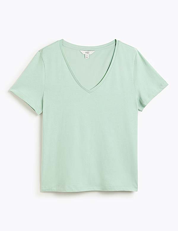 Pure Cotton V-Neck T-Shirt