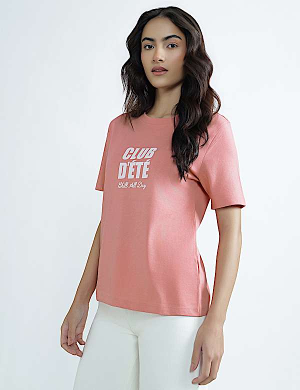 Pure Cotton Graphic Print T-Shirt
