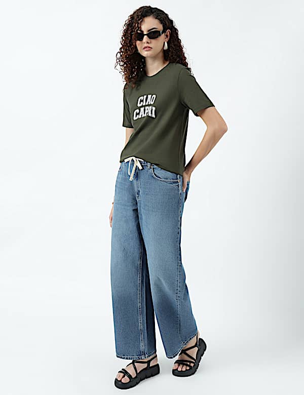 Pure Cotton Graphic Print T-Shirt