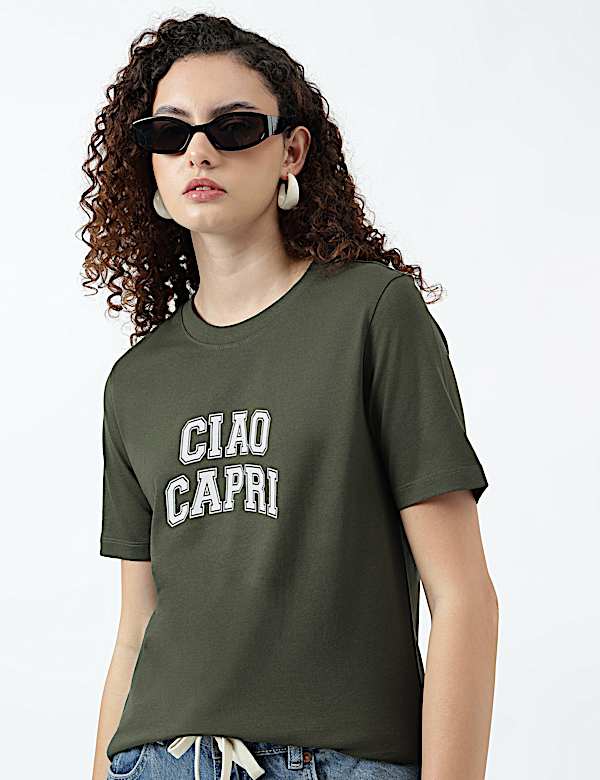 Pure Cotton Graphic Print T-Shirt