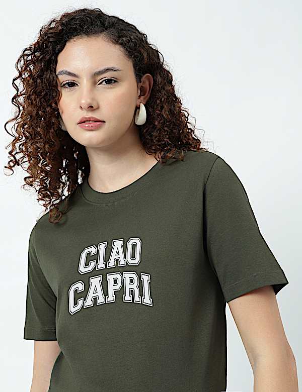 Pure Cotton Graphic Print T-Shirt