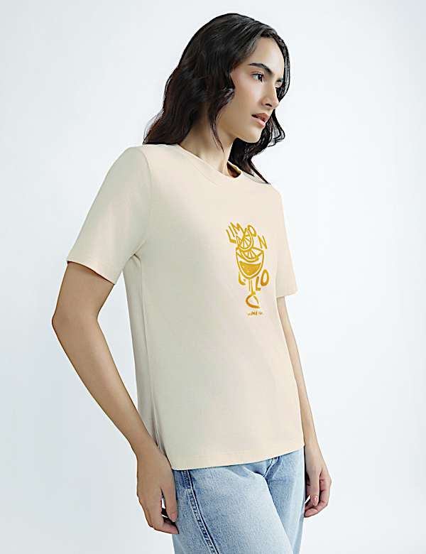 Pure Cotton Graphic Print T-Shirt