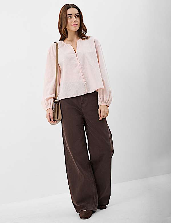 Pure Cotton Balloon Sleeve Top