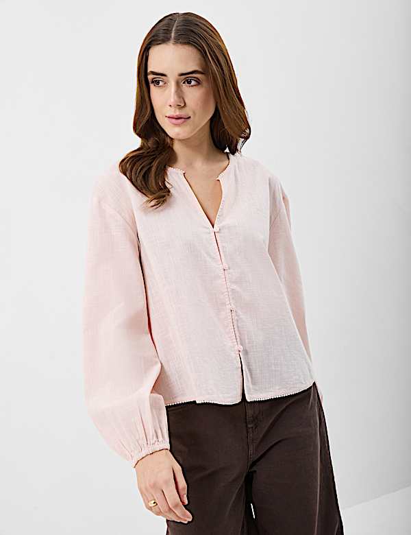 Pure Cotton Balloon Sleeve Top