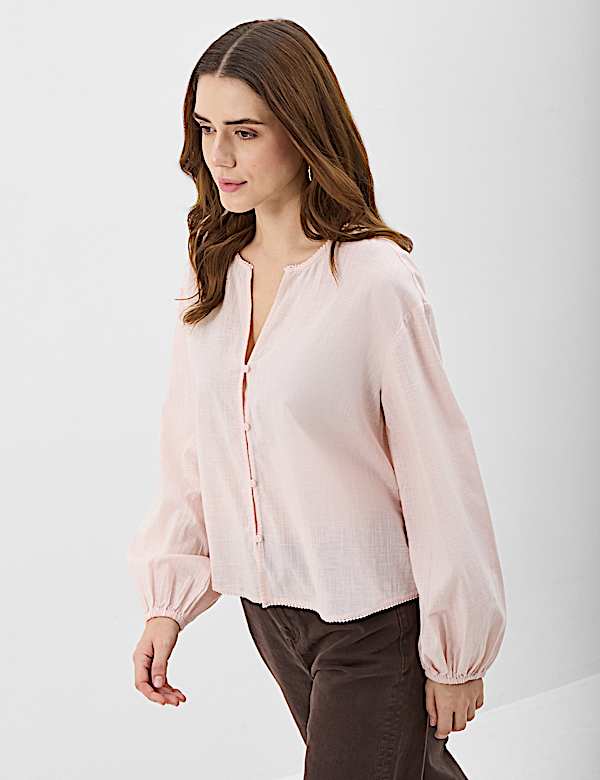 Pure Cotton Balloon Sleeve Top