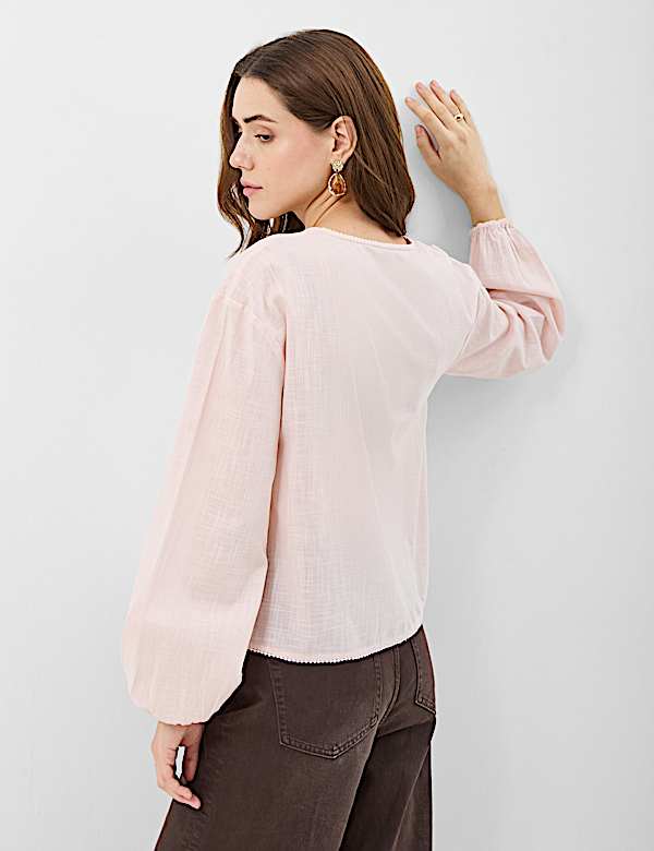 Pure Cotton Balloon Sleeve Top