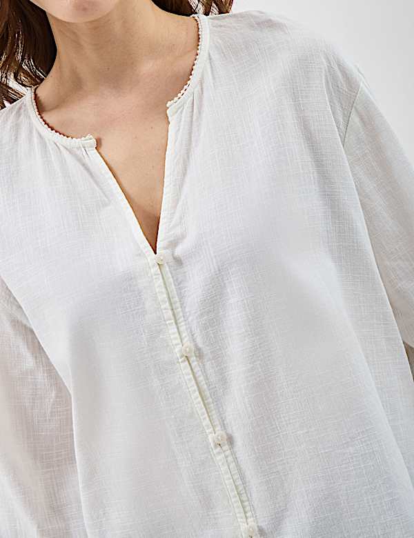 Pure Cotton Balloon Sleeve Top