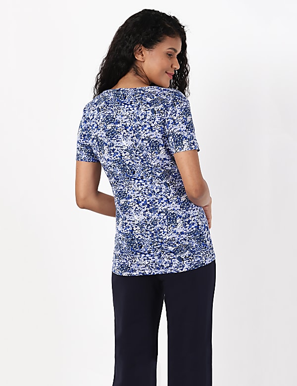 Cotton Rich Floral Crew Neck T-Shirt