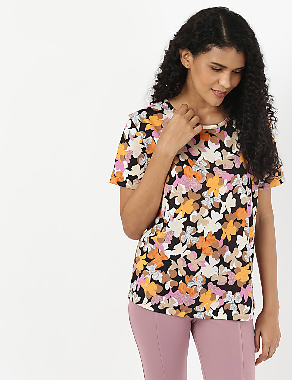 Floral Crew Neck Tee