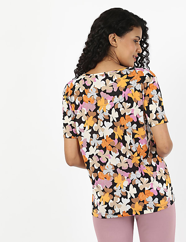 Floral Crew Neck Tee