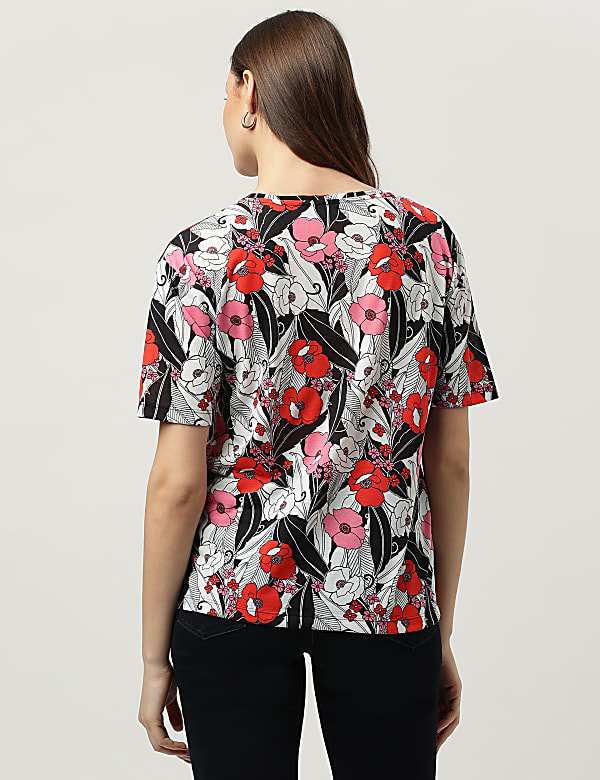 Floral Printed Short Sleeve T-Shirt