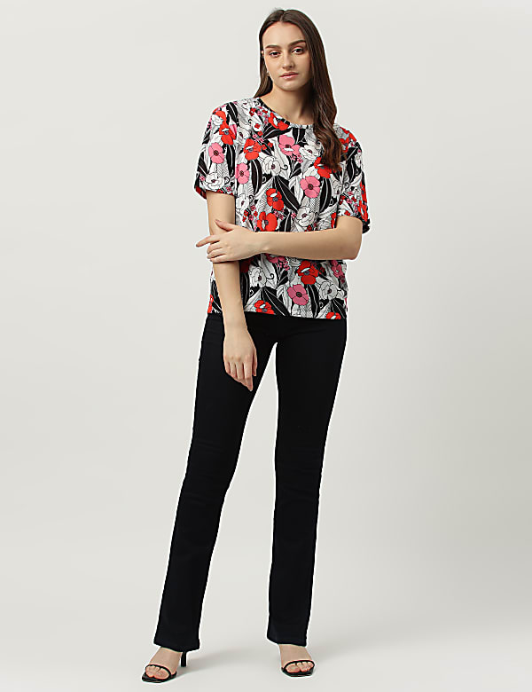 Floral Printed Short Sleeve T-Shirt