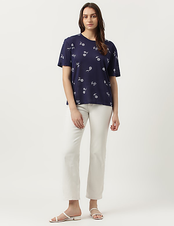 Floral Printed Short Sleeve T-Shirt