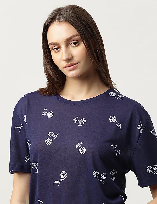 Floral Printed Short Sleeve T-Shirt