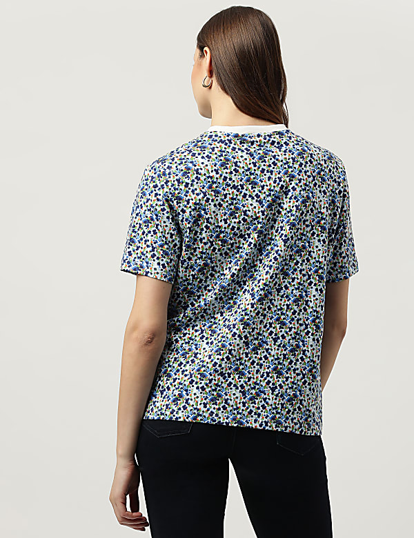 Pure Cotton Printed Round Neck T-Shirt