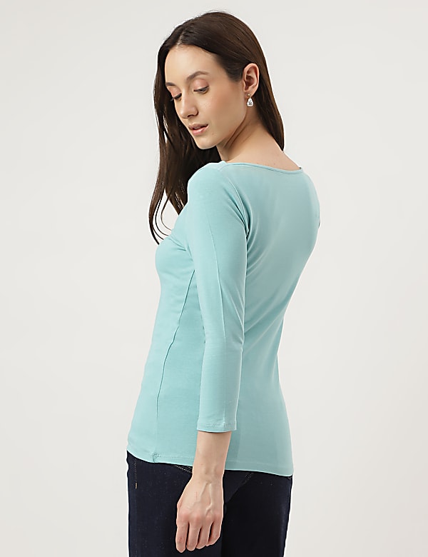 Fitted Slash Neck Tee