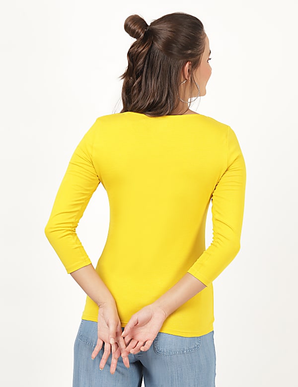 Fitted Slash Neck Tee
