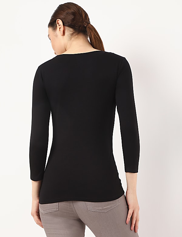 Fitted Slash Neck Tee