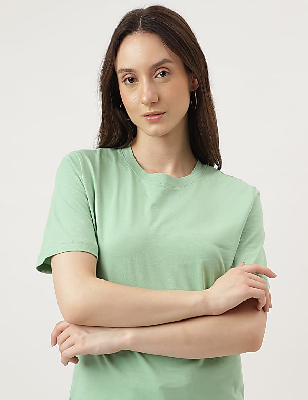 Straight Fit Crew Neck Tee