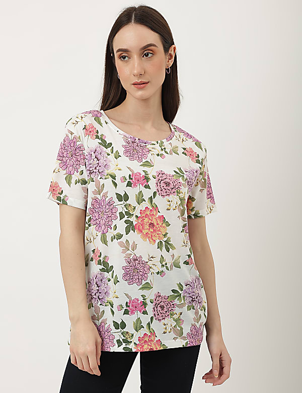 Printed Crew Neck T-Shirt