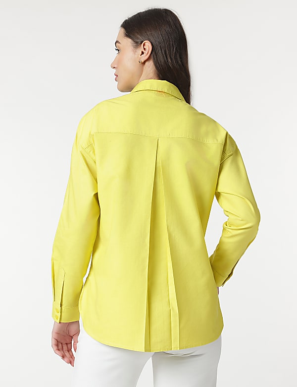 Pure Cotton Spread Collar Shirt